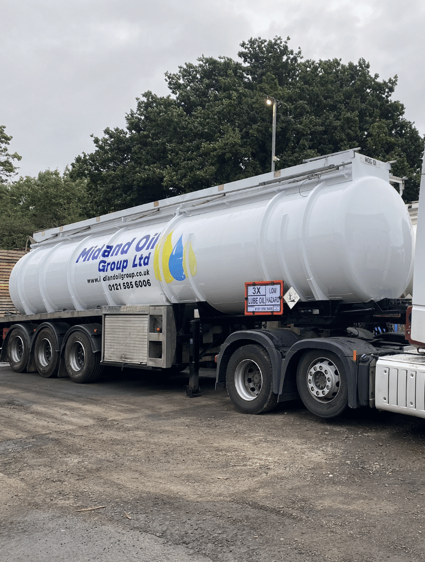 lubricant-suppliers-west-midlands A Midland Oil Group tanker supplying manufactured engine oils and lubricants in the West Midlands