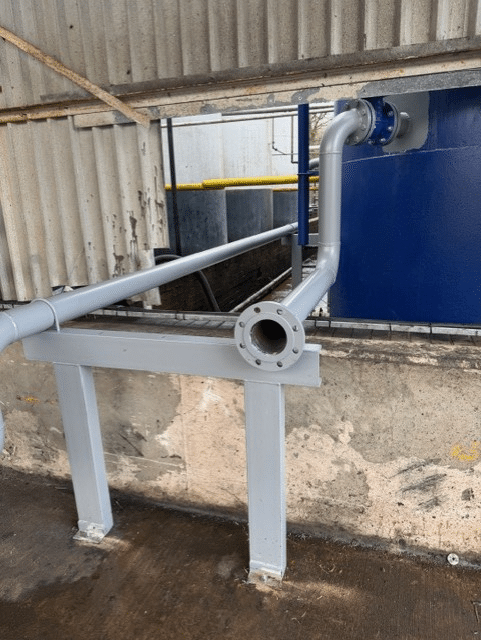 200m pipework installation connecting base oil tanks at Midland Oil Group blending facility