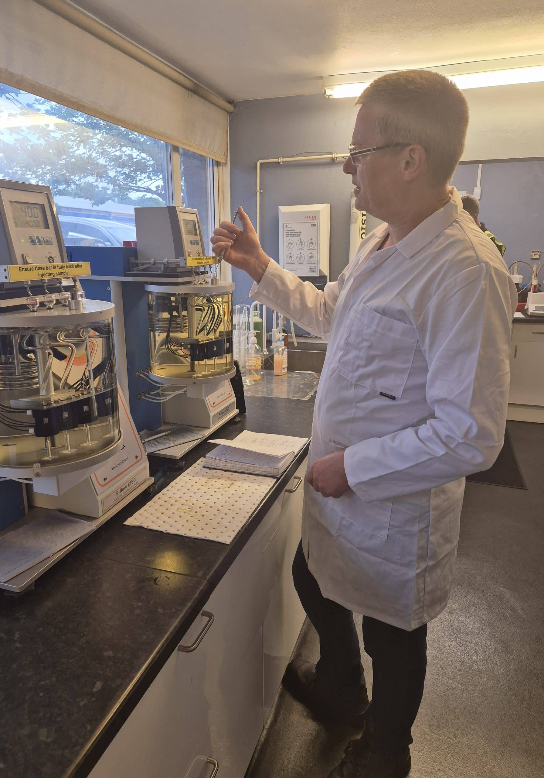 A recovered oil machinery technician at work at Midland Oil Group